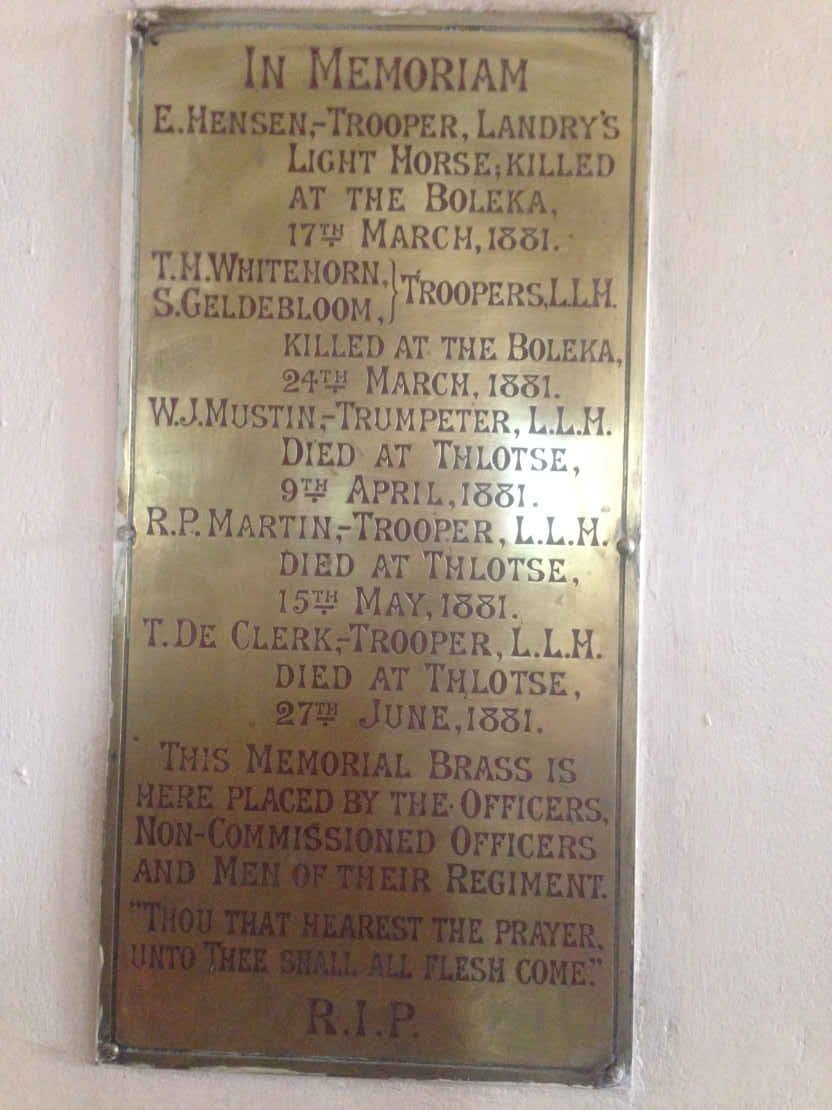 3. Memorial plaque - name list