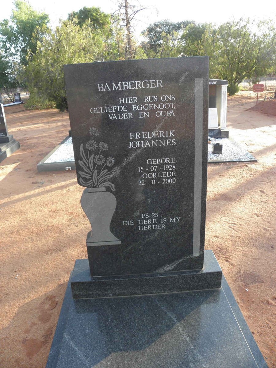 BAMBERGER Frederik Johannes 1928-2000