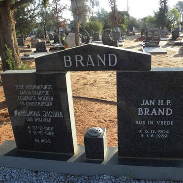 BRAND Jan H.P. 1904-1989 &amp; Wilhelmina Jacoba BYLEVELD 1902-1982