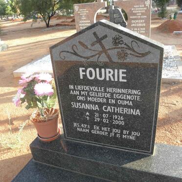 FOURIE Susanna Catherina 1926-2000
