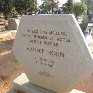 HORN Hannie 1902-1990