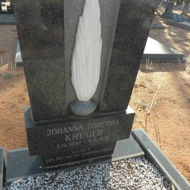 KRUGER Johanna Dorethia 1892-1976