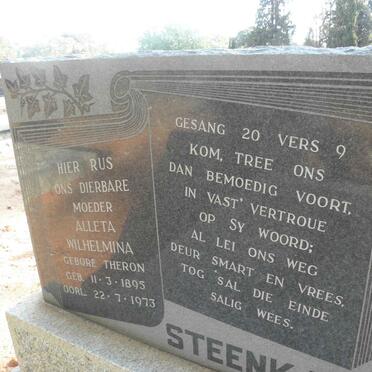 STEENKAMP Alleta Wilhelmina nee THERON 1895-1973