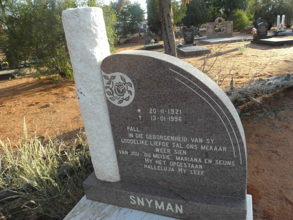 SNYMAN Izak 1921-1996