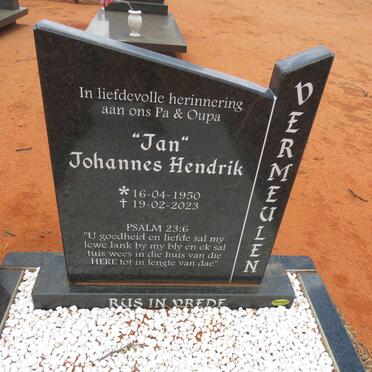 VERMEULEN Johannes Hendrik 1950-2023