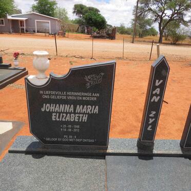 ZYL Johanna Maria Elizabeth, van 1948-2012