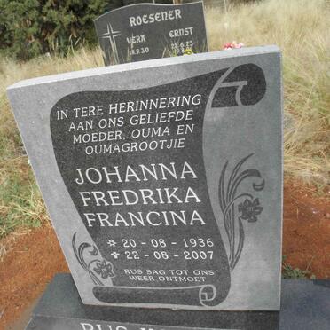 ? Johanna Fredrika Francina 1936-2007