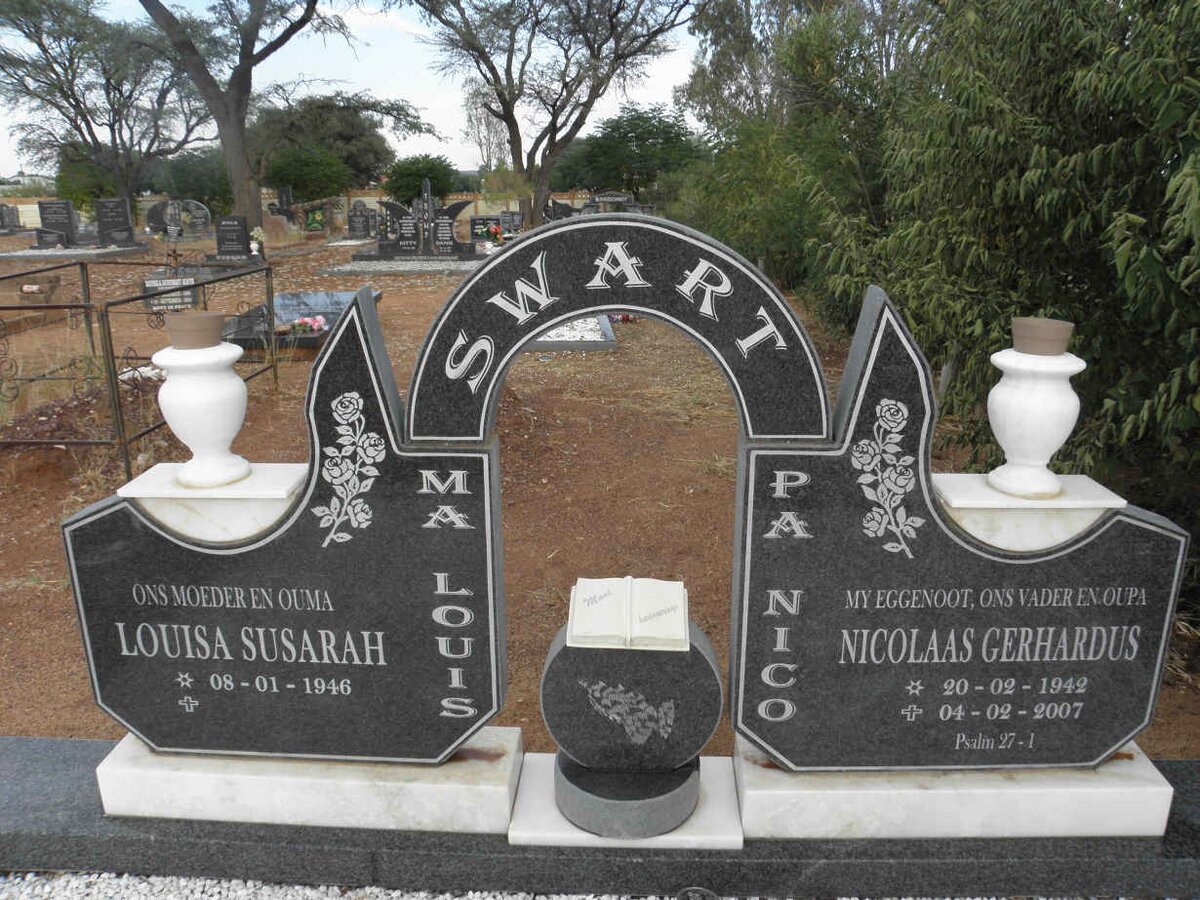 SWART Nicolaas Gerhardus 1942-2007 &amp; Louisa Susarah 1946-