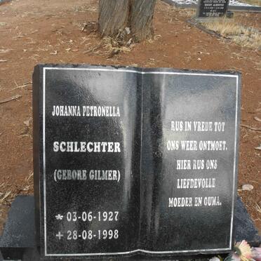 SCHLECHTER Johanna Petronella nee GILMER 1927-1998