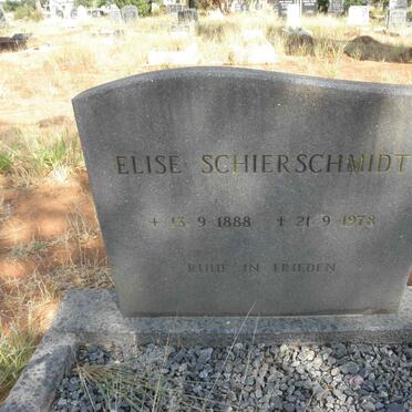 SCHIERSCHMIDT Elise 1888-1978
