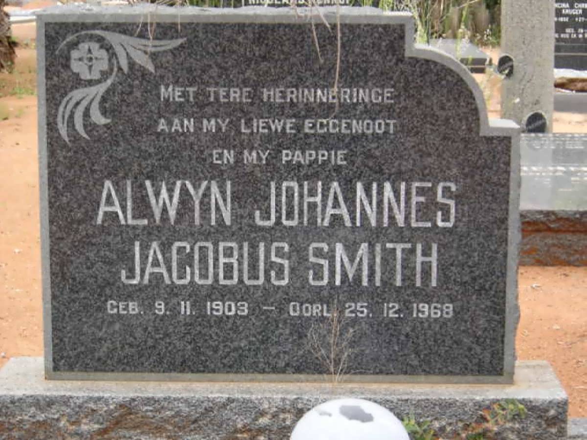 1SMITH Alwyn Johannes Jacobus 1903-1968