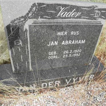 VYVER Jan Abraham, van der 1920-1992