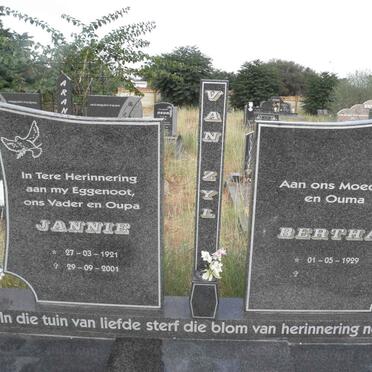ZYL Jannie, van 1921-2001 &amp; Bertha 1929-