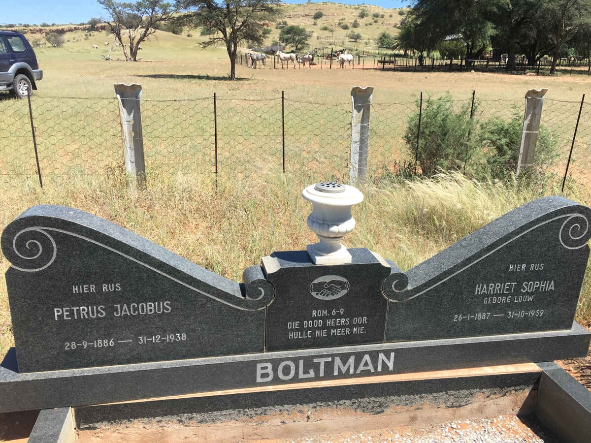 BOLTMAN Petrus Jacobus 1886-1938 &amp; Harriet Sophia LOUW 1887-1959