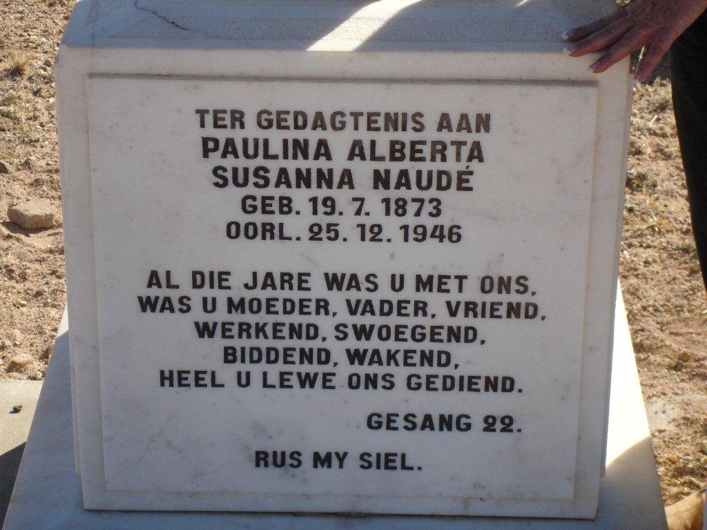 NAUDE Paulina Alberta Susanna 1873-1946