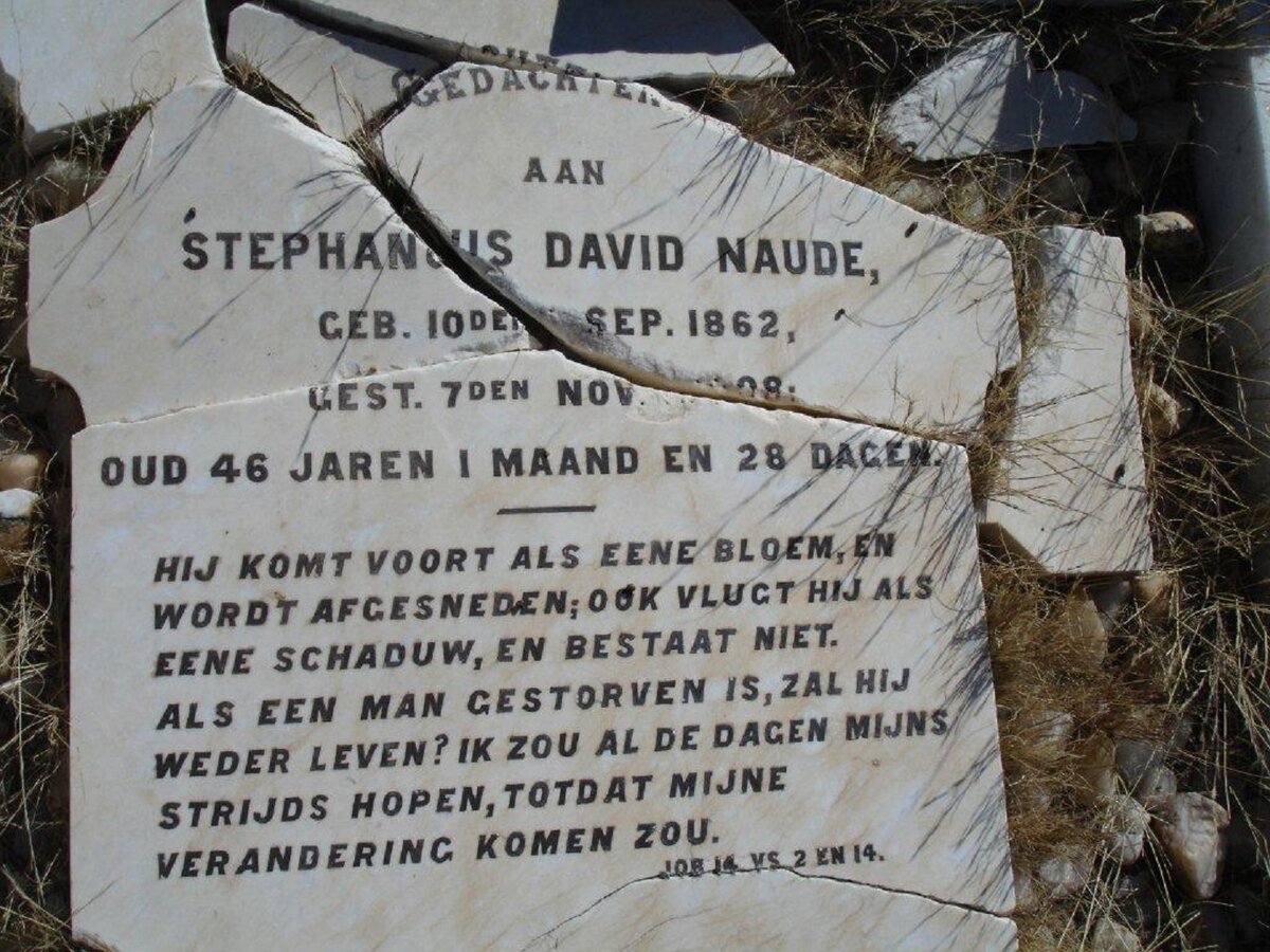 NAUDE Stephanus David 1862-1908
