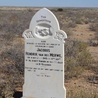 MERWE Jacobus Hendrik, van der 1903-