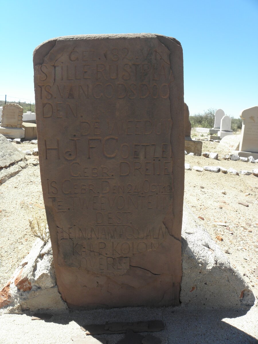 COETZEE H.J.F. nee DREIJE 18??-