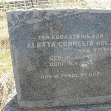 HOLZ Aletta Cornelia nee VISSER 1897-1952