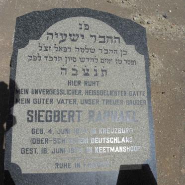 RAPHAEL Siegbert 1874-1924