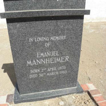 MANNHEIMER Emanuel 1876-1965