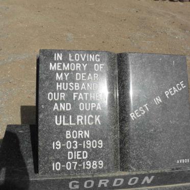 GORDON Ullrick 1909-1989