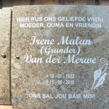 MERWE Irene Malan, van der 1952-2010