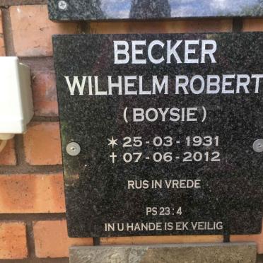 BECKER Wilhelm Robert 1931-2012