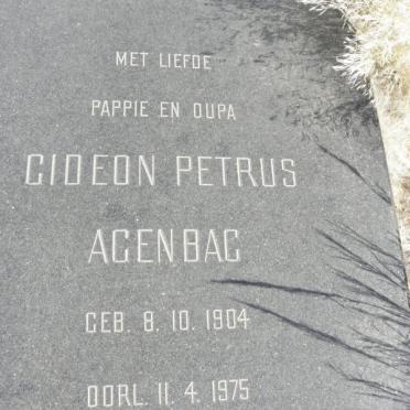 AGENBAG Gideon Petrus 1904-1975