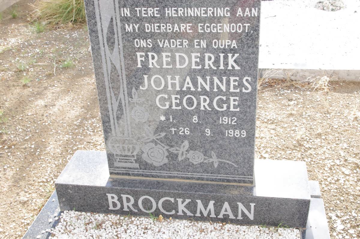 BROCKMAN Frederik Johannes George 1912-1989
