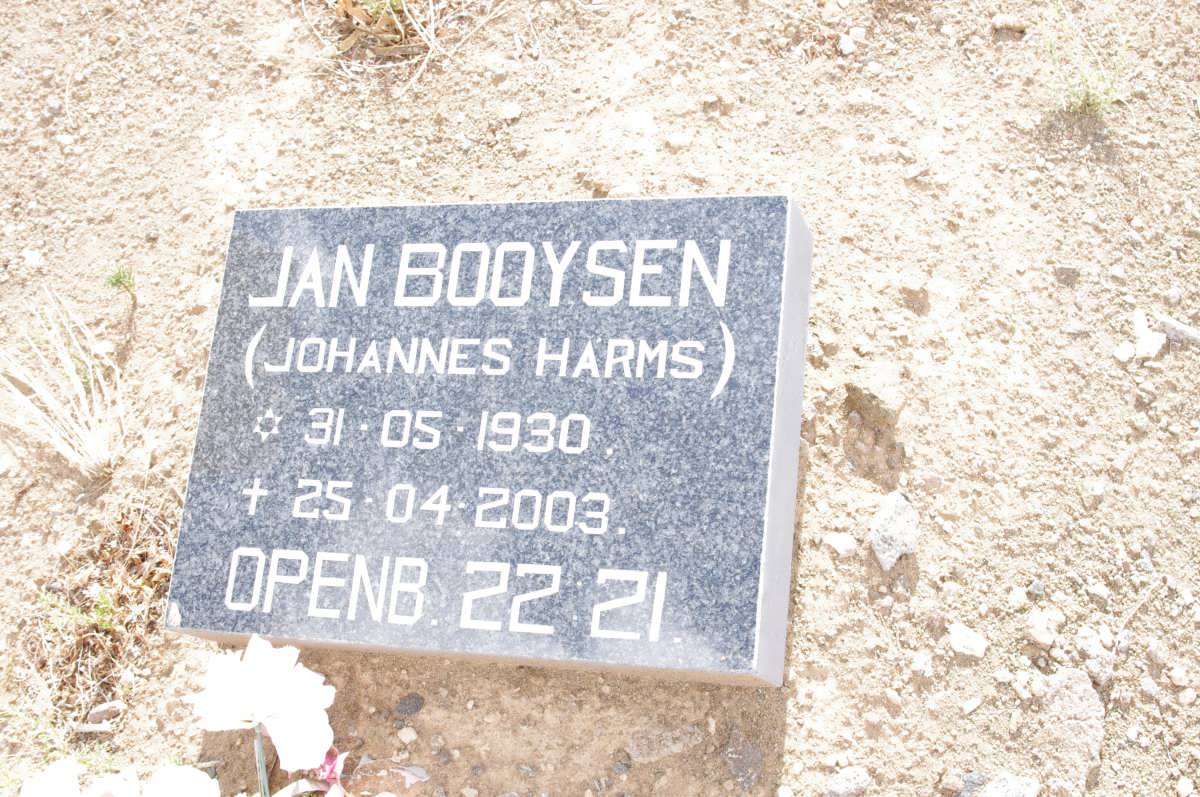 BOOYSEN Johannes Harms 1930-2003