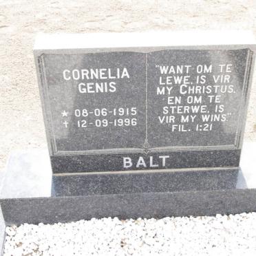 BALT Cornelia Genis 1915-1996
