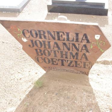 BOTHMA Cornelia Johanna nee COETZEE 1970-1995