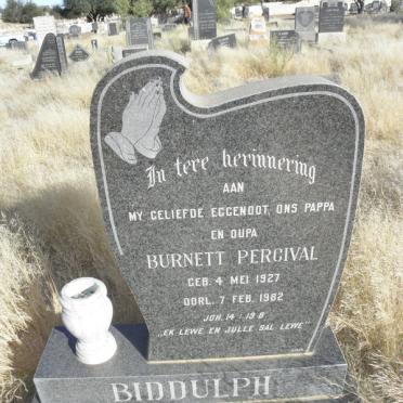 BIDDULPH Burnett Percival 1927-1982