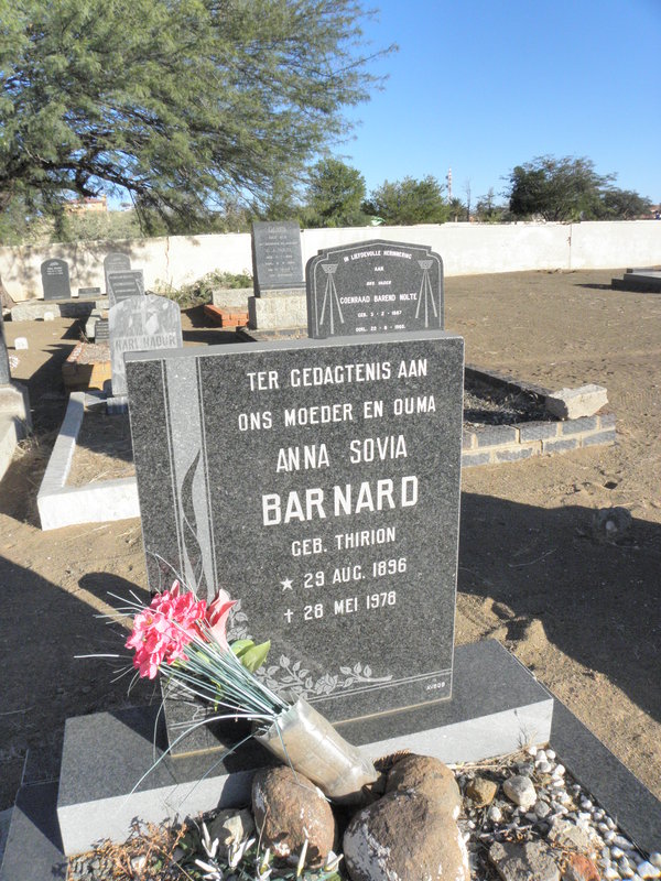 BARNARD Anna Sovia 1896-1978