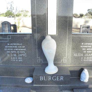 BURGER A.J.M. 1900-1975 &amp; Alida Jeanetta 1902-1989
