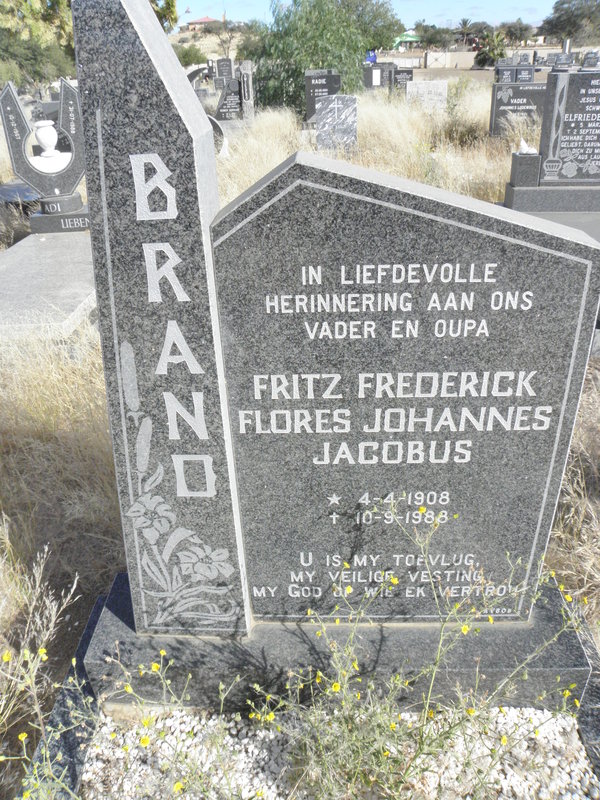BRAND Fritz Frederick Flores Johannes Jacobus 1908-1988