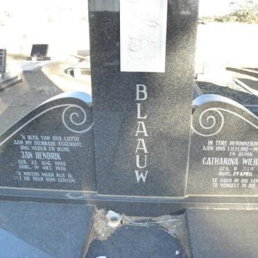 BLAAUW Jan Hendrik 1904-1976 &amp; Catharina Wilhelmina J. 1915-2001