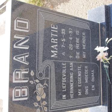 BRAND Martie 1939-1997