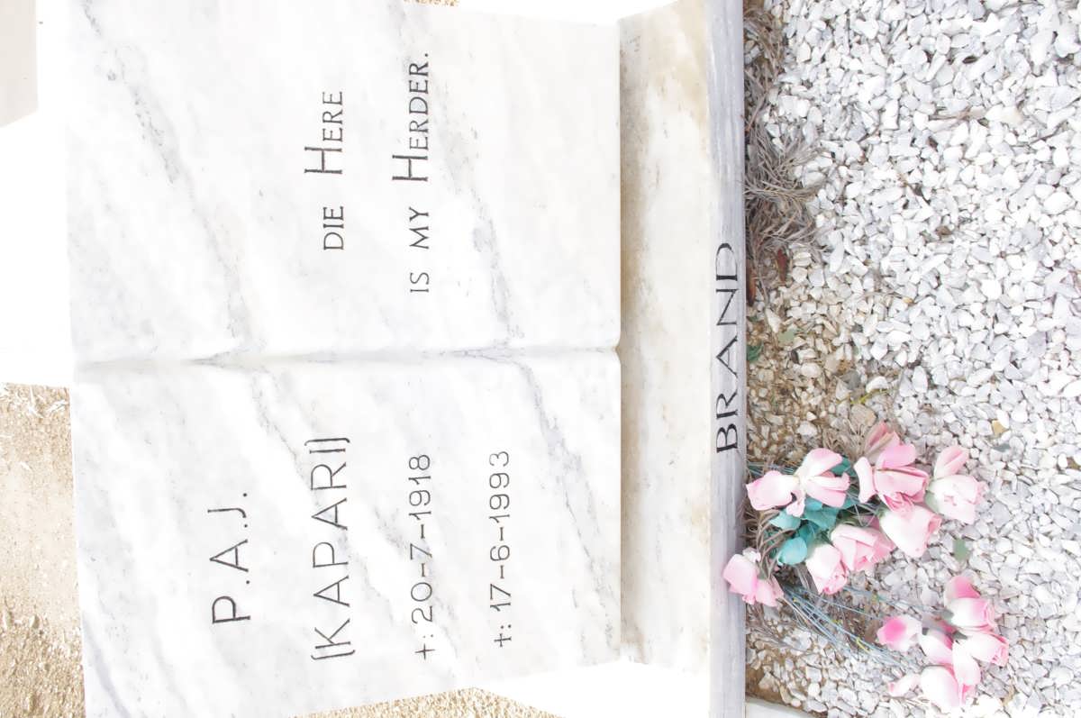 BRAND P.A.J. 1918-1993