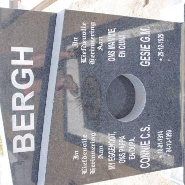 BERGH Connie C.S. 1914-1999 &amp; Gesie G.M. 1929-