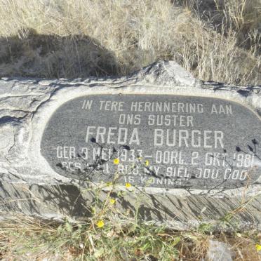 BURGER Freda 1933-1981