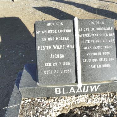 BLAAUW Hester Wilhelmina Jacoba 1935-1980