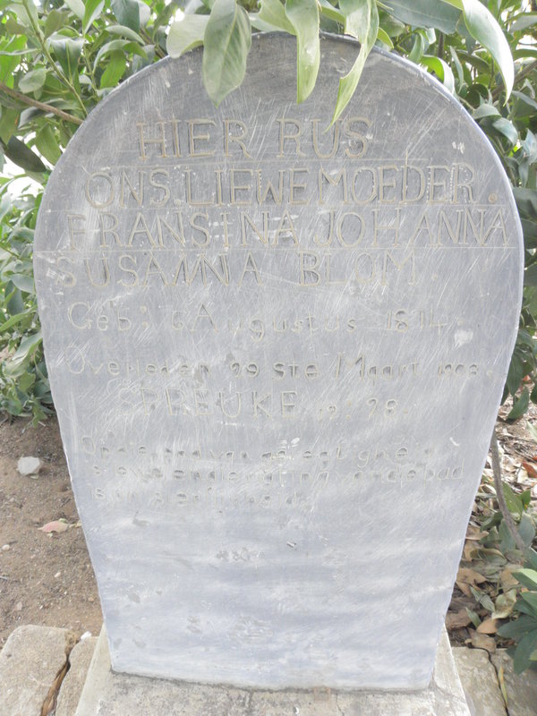 BLOM Fransina Johanna Susanna 1874-1906