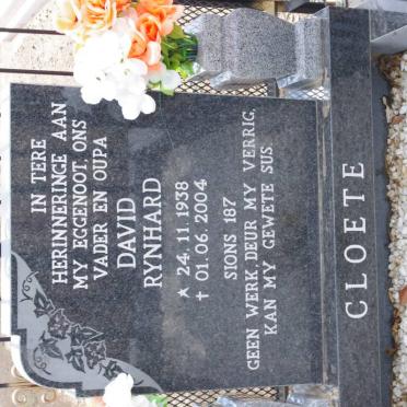 CLOETE David Rynhard 1938-2004