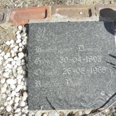 DEVENTER Hendrik, van 1893-1968