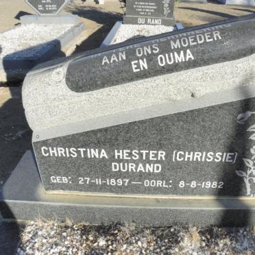 DURAND Christina Hester 1897-1982