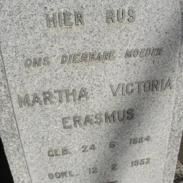 ERASMUS Martha Victoria 1884-1952