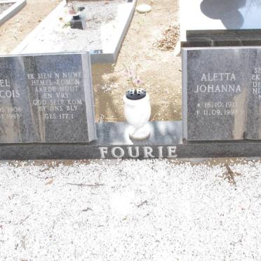 FOURIE Sarel Francois 1906-1998 &amp; Aletta Johanna 1913-1998