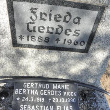 GERDES Frieda 1888-1960 :: GERDES Sebastian Elias 1917-1996 &amp; Gertrud Marie Bertha KIOCK 1919-1990